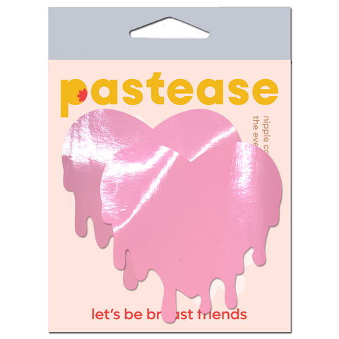 Melty Heart: Faux Latex Pleather Vinyl Melty Heart Pasties