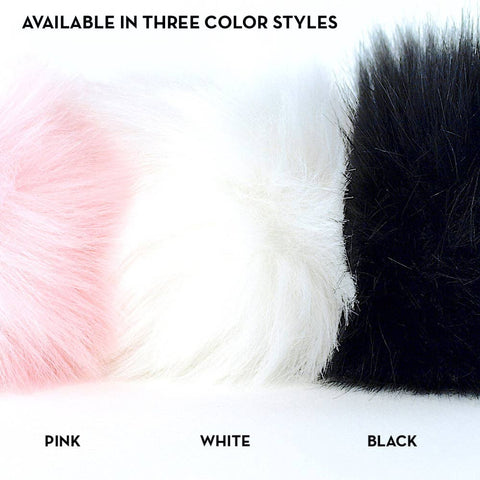 Classic Magnetic Faux Fur Bunny Tail Short-Small Plug