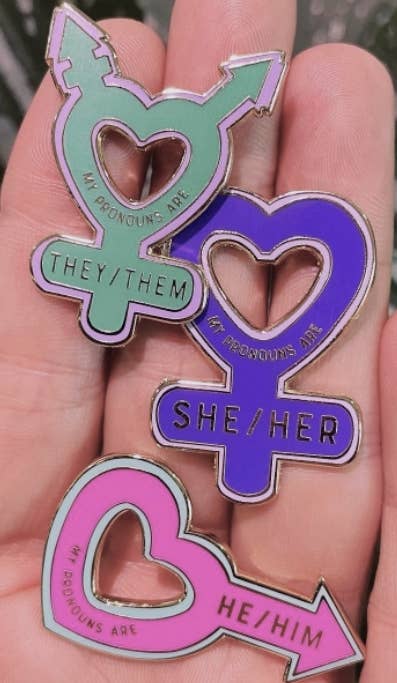 My Pronouns are They/Them Enamel Pin