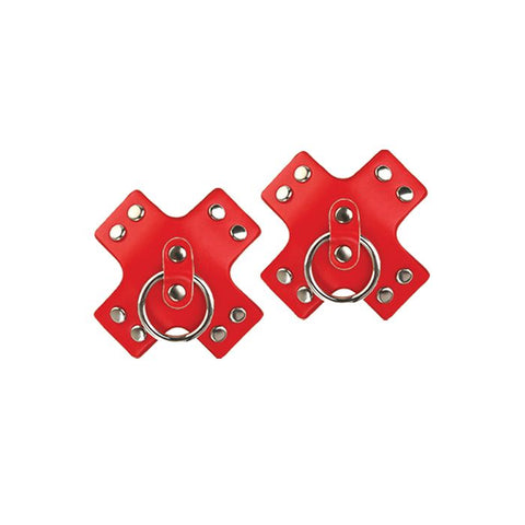 Seducer Leather Pasties w/Ring
