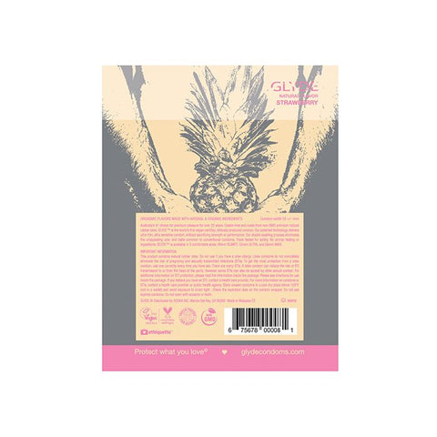Glyde Condoms Strawberry - Pack of 4