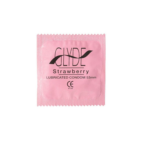 Glyde Condoms Strawberry - Pack of 4