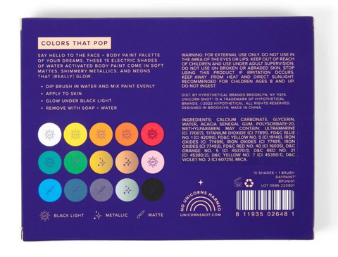 Daypaint - 15 Color Body Paint Glow Palette | Unicorn Snot