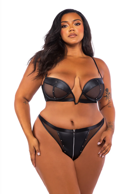 Lust & Leather 2-Piece Short Set