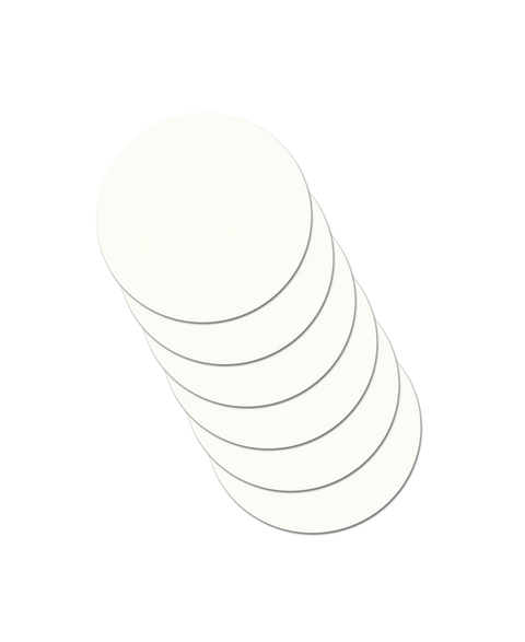 Refills 2.5" circle: three pair double stick shapes