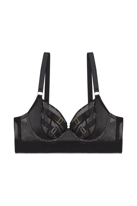 Vidal Black Fishnet Bra