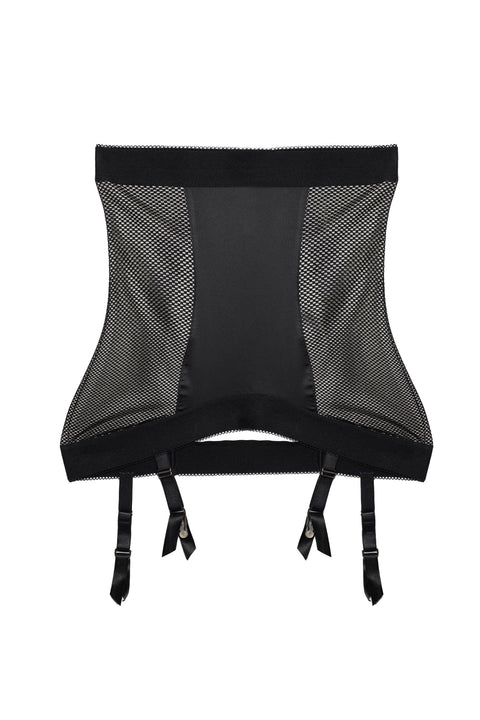 Vidal Black Fishnet Garter