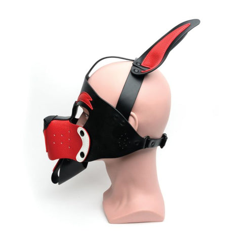 665 Playful Pup Hood - Red & White