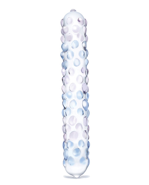 Purple Rose Nubby Glass Dildo