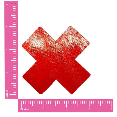 Vixen Vinyl X Pasties - Red | Neva Nude