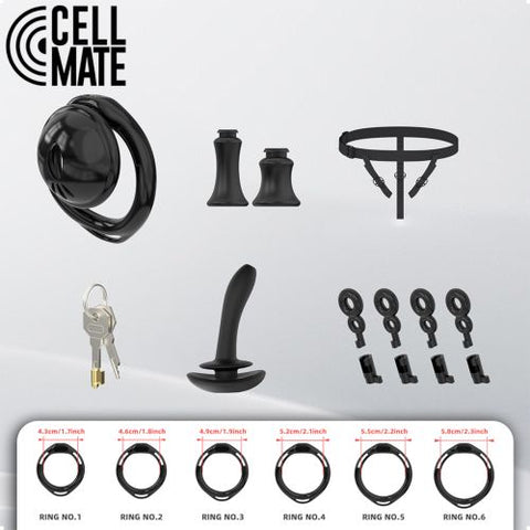 Nero Unisex Chastity Cage | Cell Mate