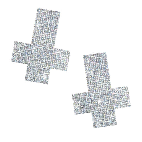Crystal Jewel Sparkle Crucifix Pasties | Neva Nude