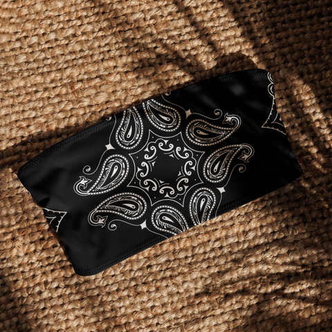 Black Bandana Bandeau Bikini Top