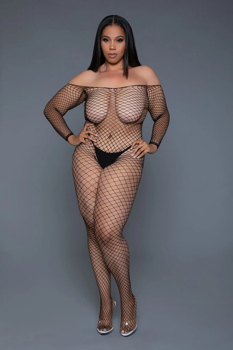 Catch Me Bodystocking - Black | BeWicked