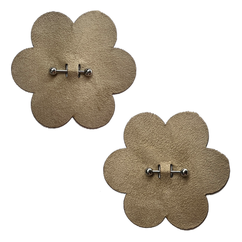 Pierced Pasties: Nude Breast Petals with Barbell Piercing