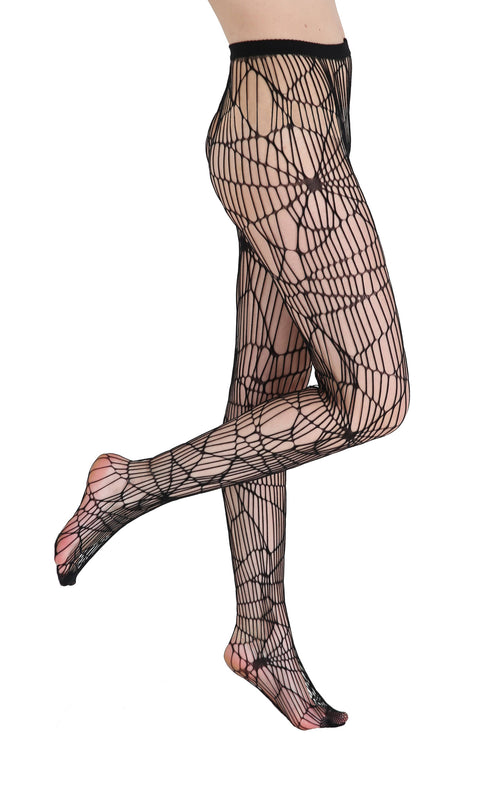 Cobweb Pattern Net Tights