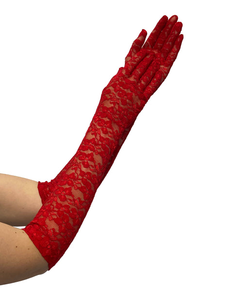 Lace Pattern Opera Gloves