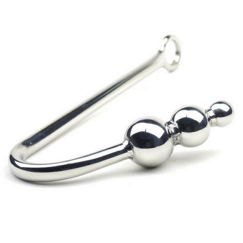 Bondage - Anal Hook for Rope - 3 Ball Ripple