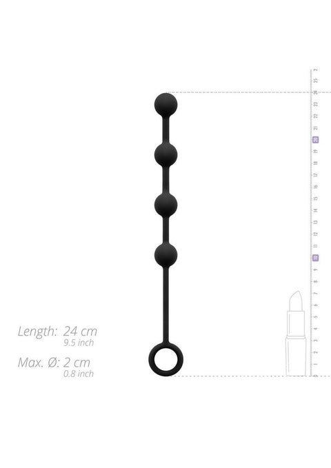 Excite Silicone Anal Beads - Small - Black | Nexus
