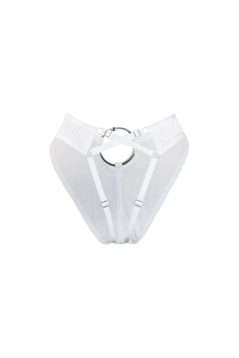 Heart Skipped A Beat Ouverte Thong - White | The End Lingerie