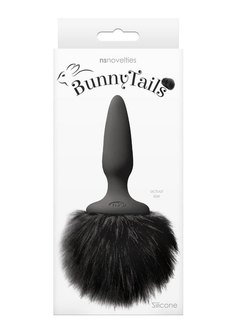 Bunny Tail Butt Plug - Black Fur | Furry Tails