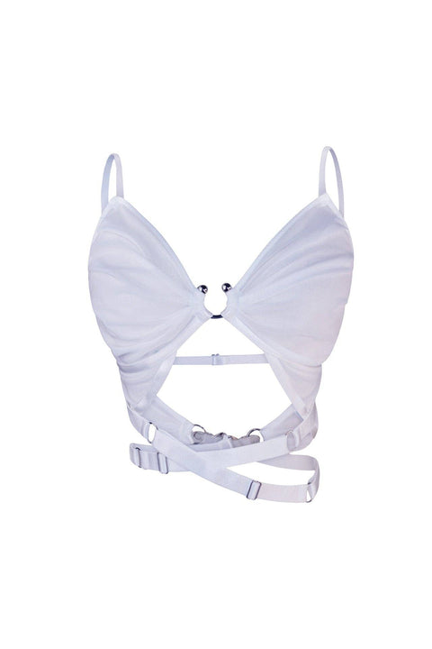 Night Time Two-Ways Sheer Bralette - White | The End Lingerie