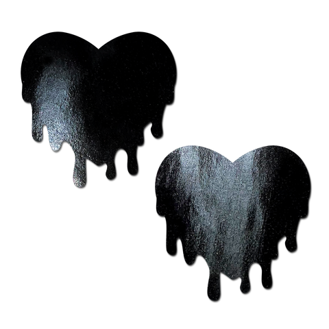 Melty Heart: Faux Latex Pleather Vinyl Melty Heart Pasties