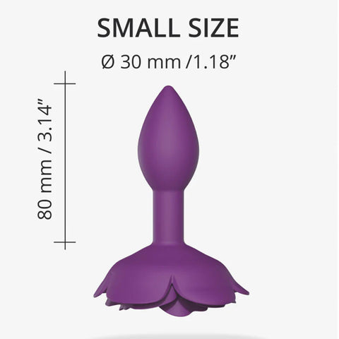 Open Roses Silicone Anal Plug - Small