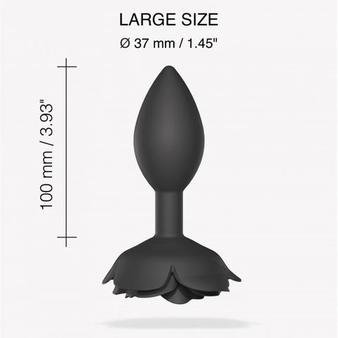 Open Roses Silicone Anal Plug - Large
