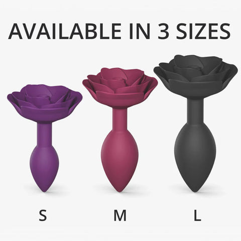 Open Roses Silicone Anal Plug - Large