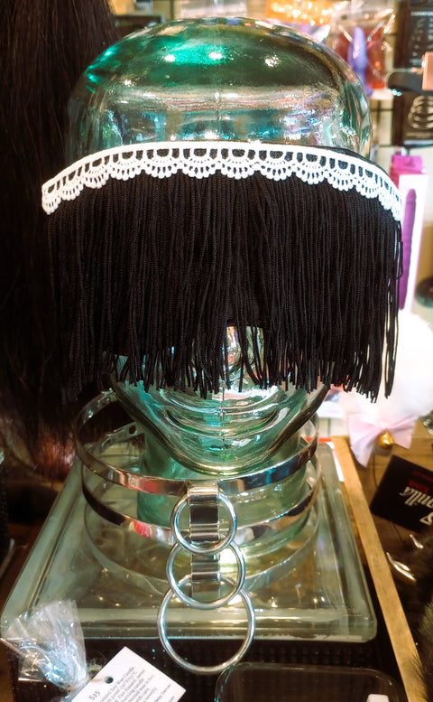 French Maid Fringe & Satin Blindfold