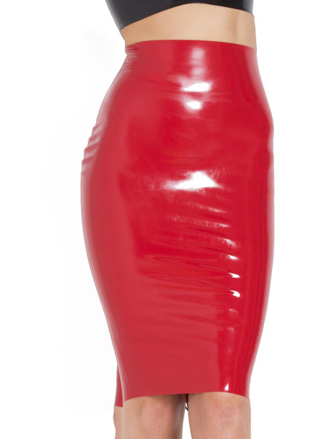 Mistress Latex Skirt - Red