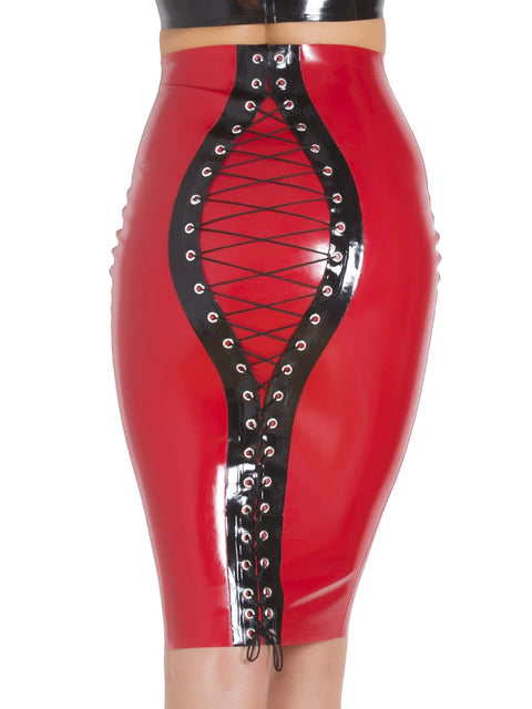 Mistress Latex Skirt - Red