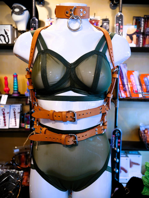 Natural Leather Suspender Harness | Marty Flint