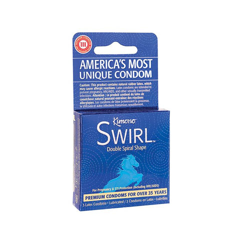 Swirl Double Spiral Condoms - Pack of 3 | Kimono
