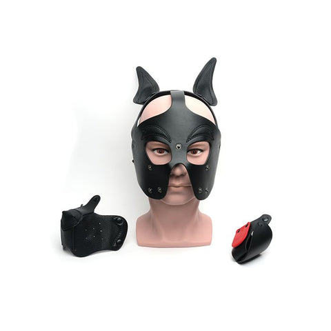 665 Playful Pup Hood - Black