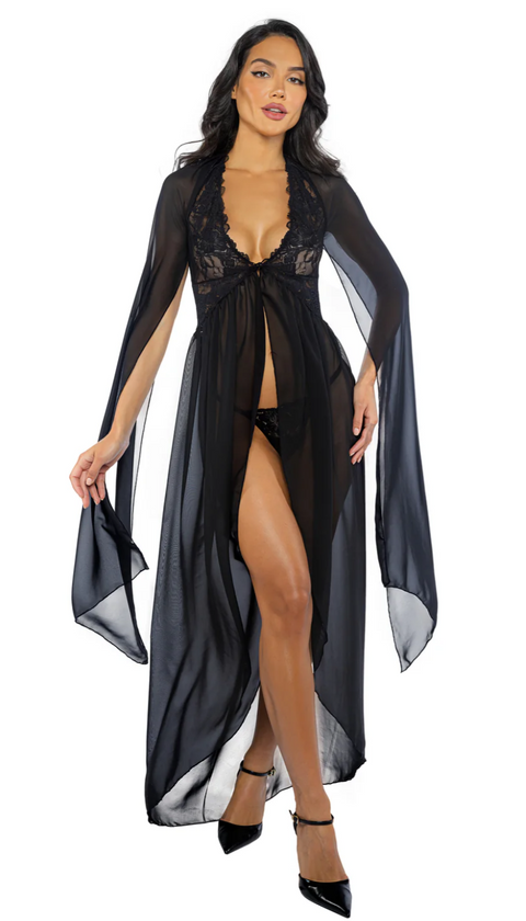 Smoldering Maxi Nightgown 2-Piece Set