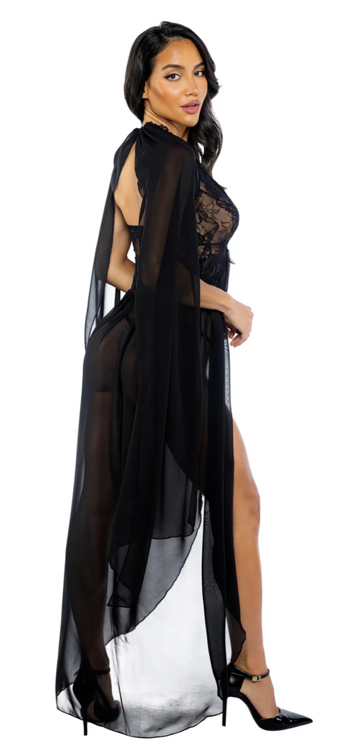 Smoldering Maxi Nightgown 2-Piece Set