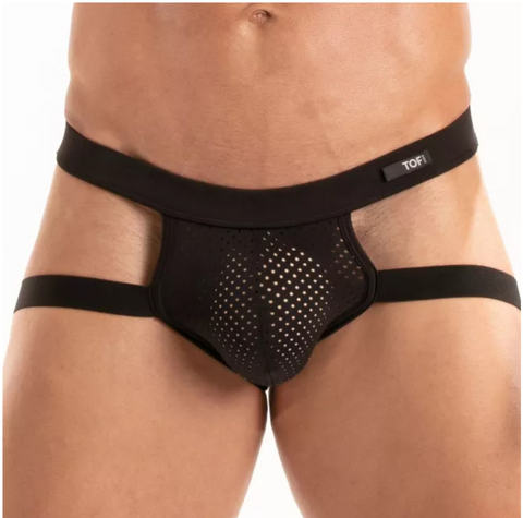 Temptation Microfiber Jock Black