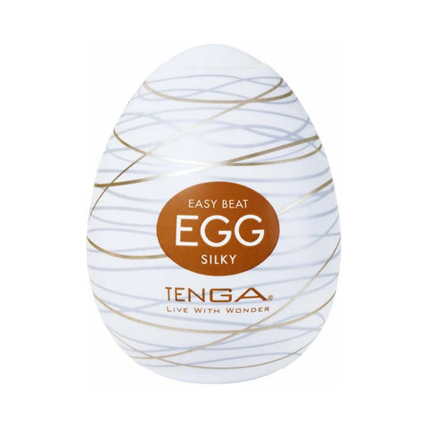 Tenga Egg Silky packaging on a white background