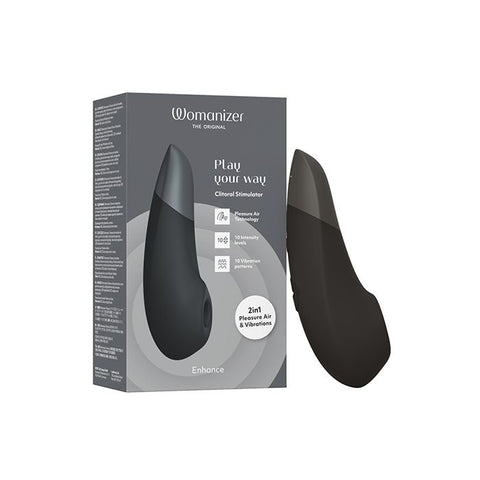 Enhance 2 in 1 Pleasure Air & Vibrations - Black | Womanizer