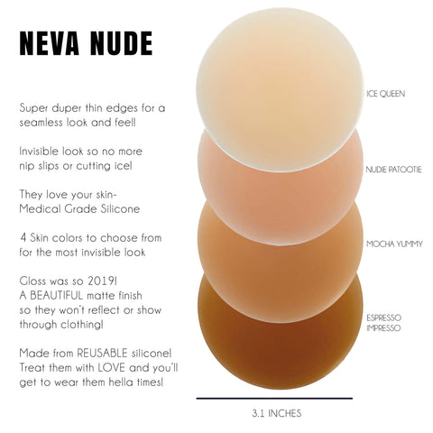 Mocha Silicone Nipple Cover Pasties | Neva Nude