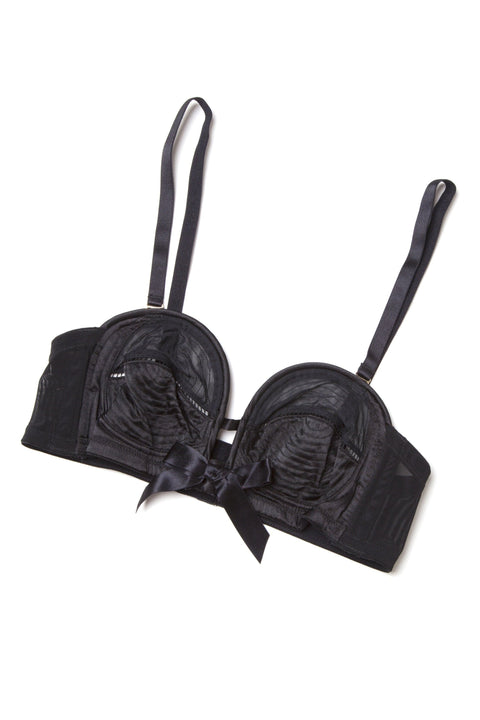 Black Overwire Bra | Bettie Paige