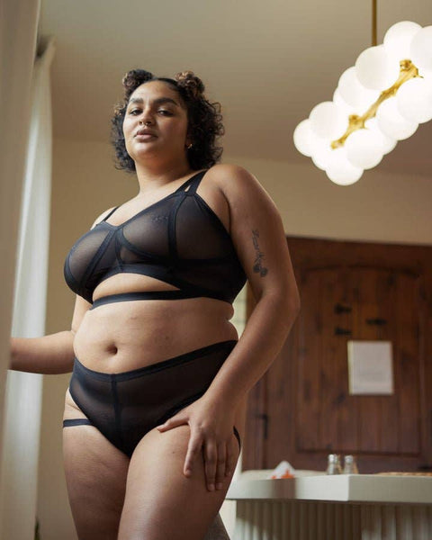 Mesh Livi Thong - Black | Cantiq