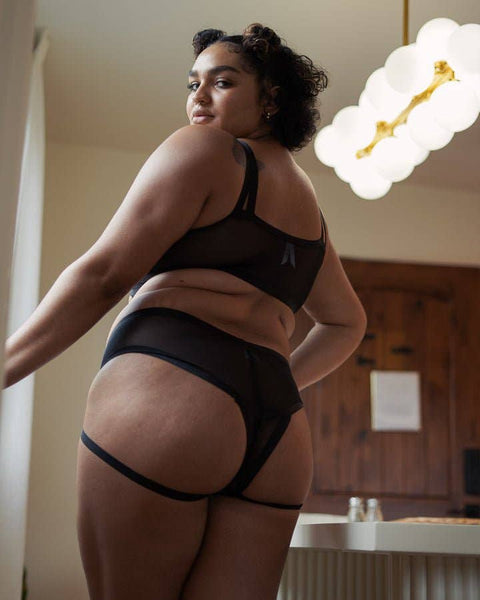 Mesh Livi Thong - Black | Cantiq