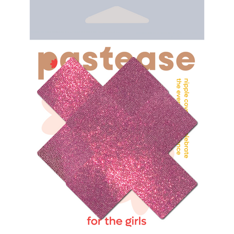 Plus X: Liquid Baby Pink Cross Nipple Pasties by Pastease®