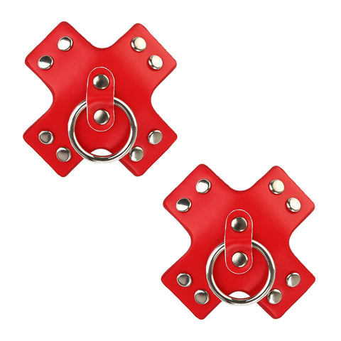 Pierced 'N Punked Red Leather Reusable Pasties