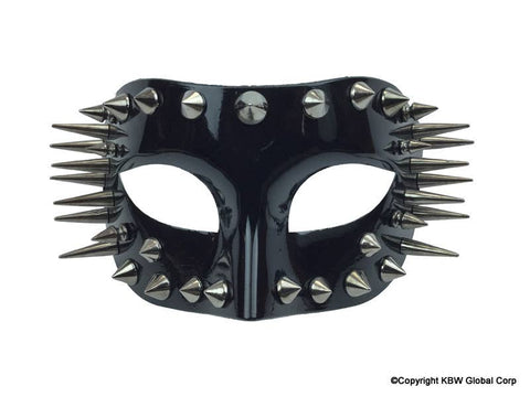 Black Spikes Half Face Mask