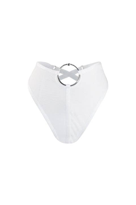 Heart Skipped A Beat Ouverte Thong - White | The End Lingerie