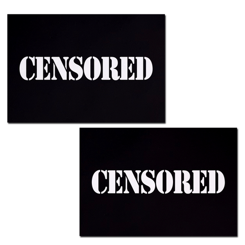 Black Censored Bars Nipple Pasties